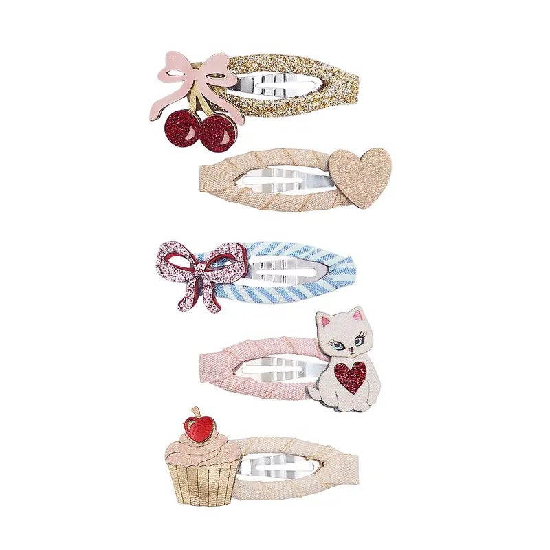 5 hårspænder, Kitty Bow