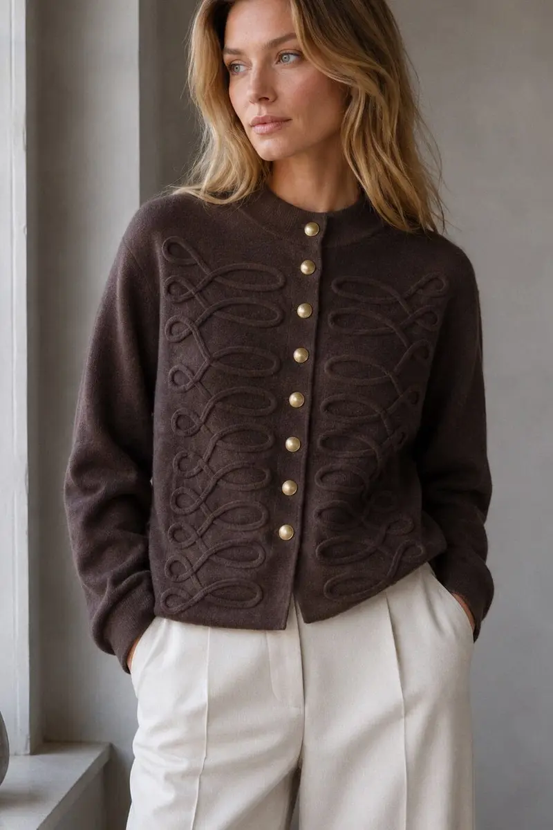 A-Bee - Honora Cardigan - Dark Maroon