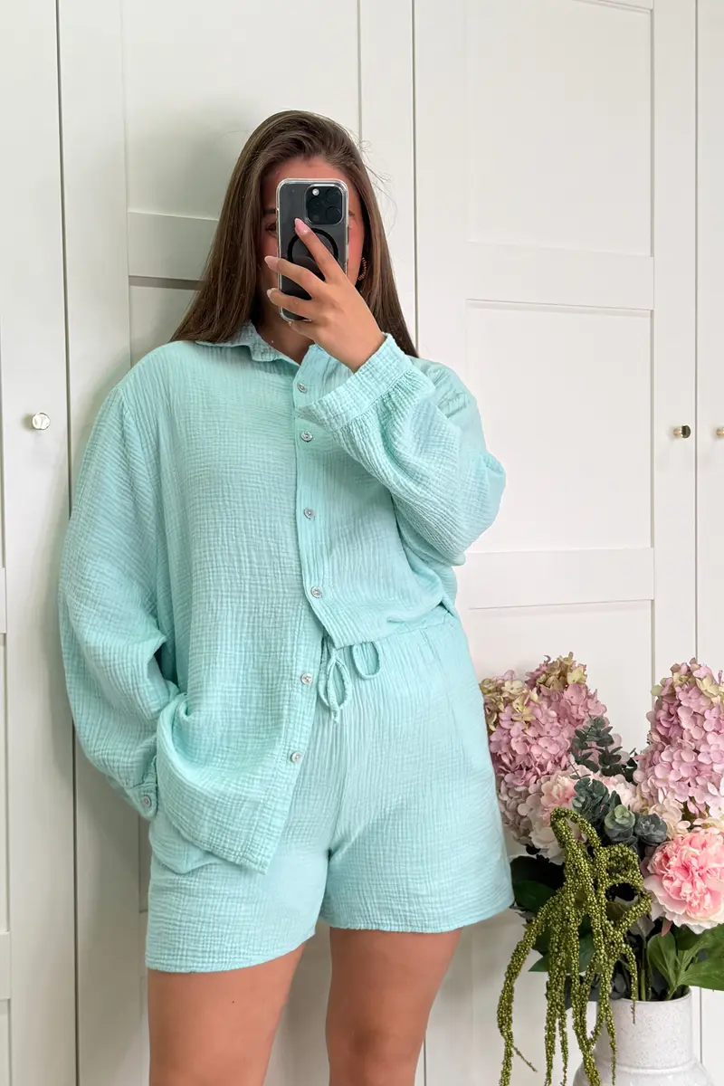 A-bee - Nelly Shorts - Aqua Marine