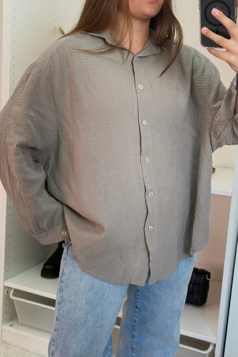 A-bee - Sonja  Shirt - Taupe