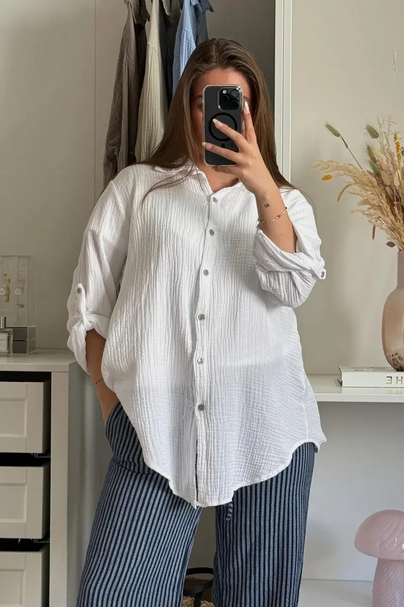 A-bee - Tilde Shirt - White