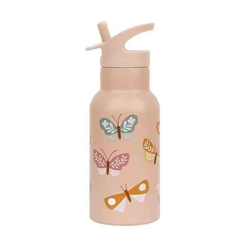 A Little Lovely Company Ståldrikkedunk - 350ml - Butterflies