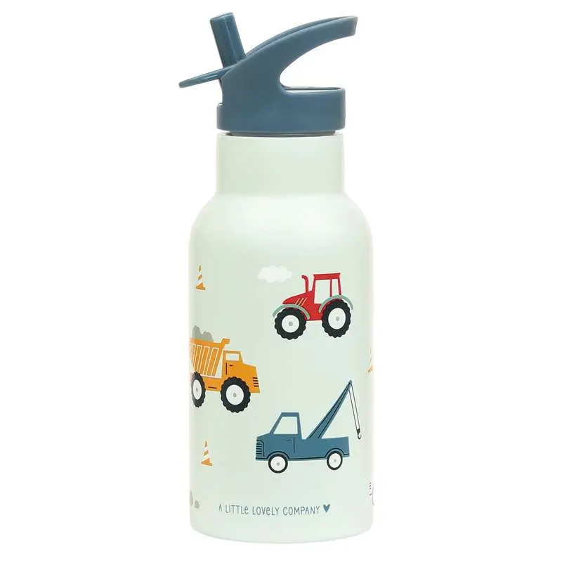 A Little Lovely Company Ståldrikkedunk - 350ml - Vehicles