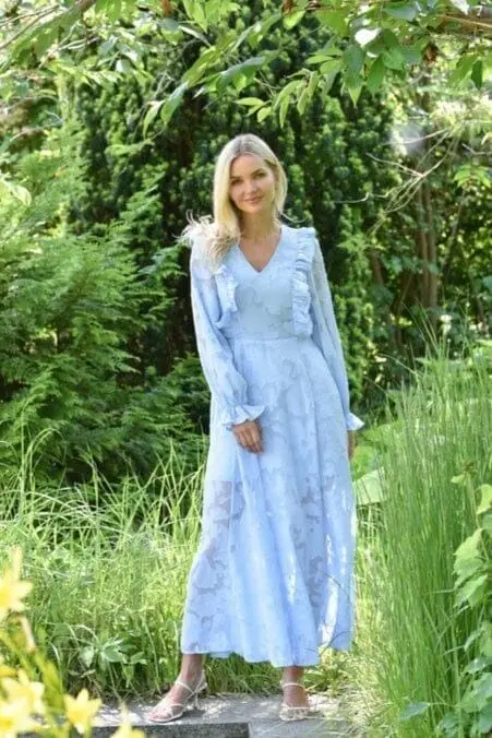 A-View - Floretta Maxi Dress AV7088 - 282 - Light Blue