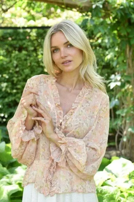 A-View - Flounce Blouse AV4936 - 291 - Sand/Peach