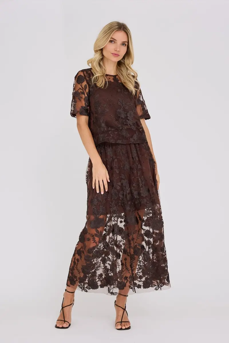 A-View - Fuschia Blouse AV4881 - 194 - Dark Brown