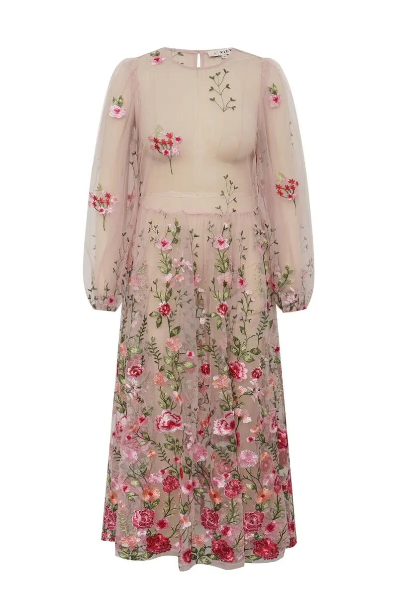 A-View - Fuschia Dress AV4614 - 255 - Rose/Red
