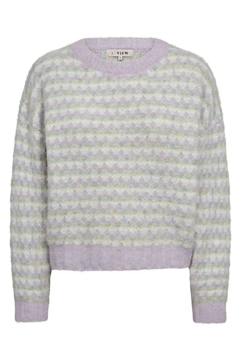 A-View - Sassi Knit Pullover AV7072 - 180 - Green/Purple