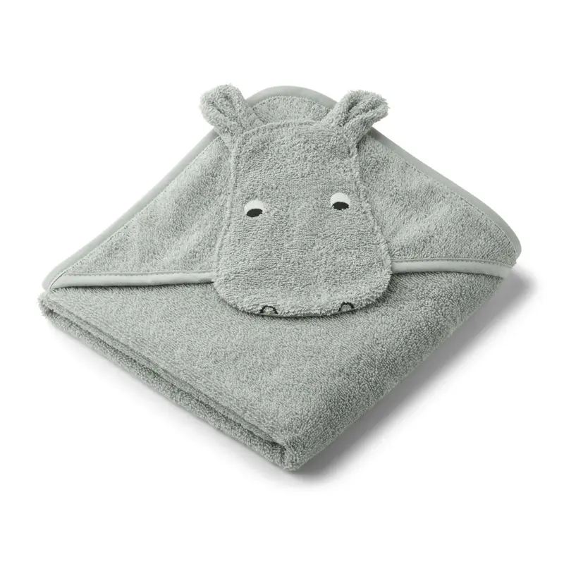 Albert Babyhåndklæde, Hippo, Dove Blue