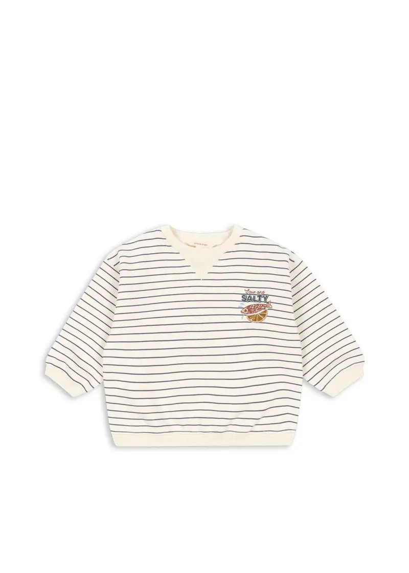 Amio Sweatshirt, Captains Blue/Antique White