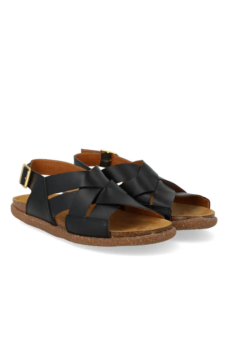 Angulus Women - Flettet Fodsengssandal 5864-101 - 1785 - Black