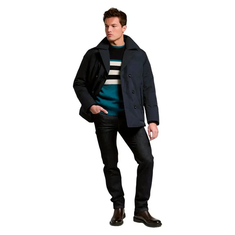 Armor Lux x Bermudes Waterproof Peacoat | Jakke | Unisex
