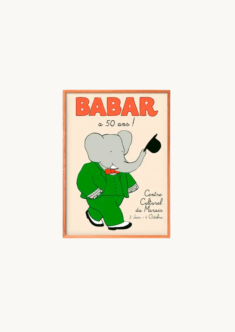 'Babar a 50 Ans' Plakat