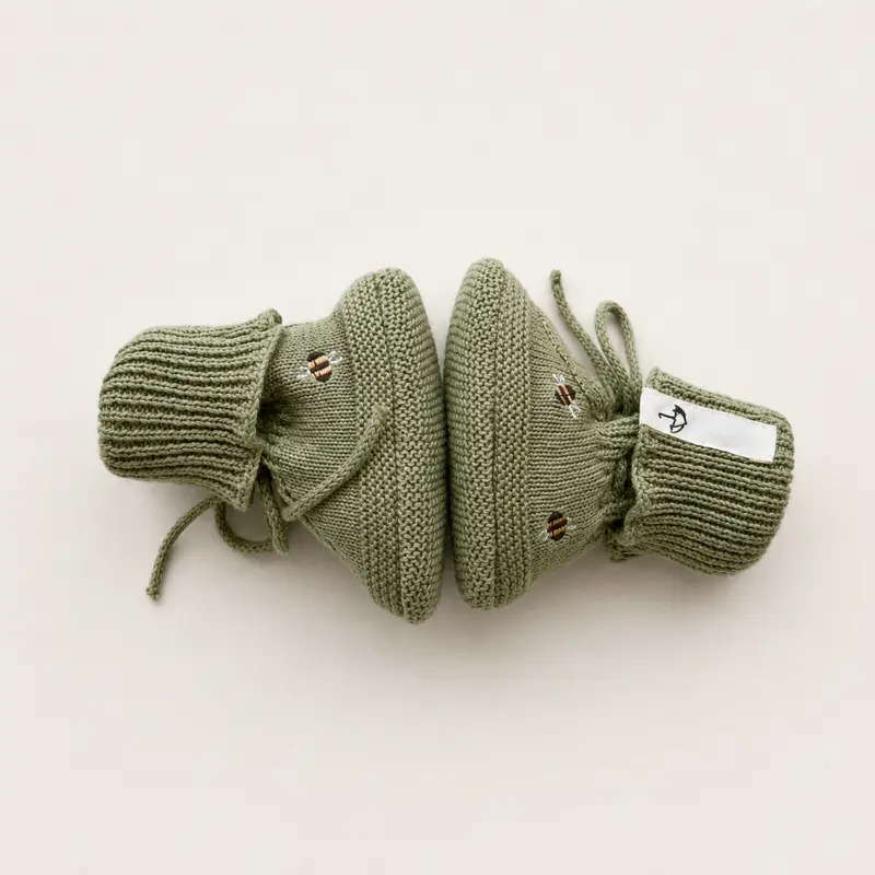 Baby Booties - Little leaf bee