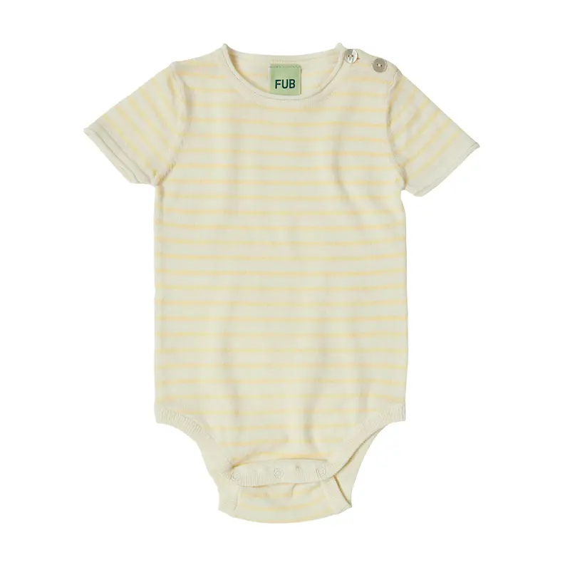 Baby SS body, ecru/corn