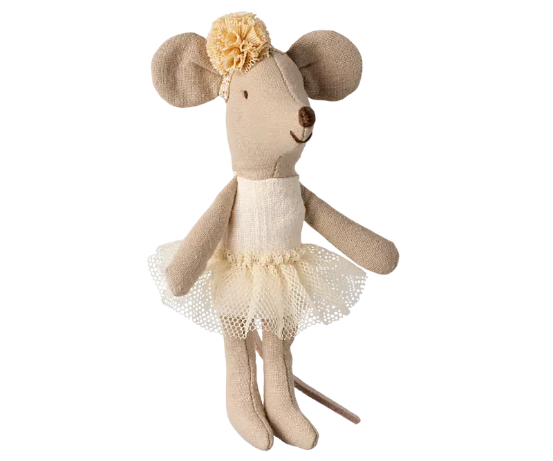 Ballerina mus, lillesøster, råhvid