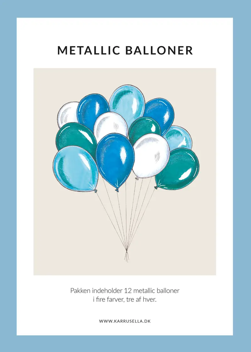 Ballonkit, blå nuancer