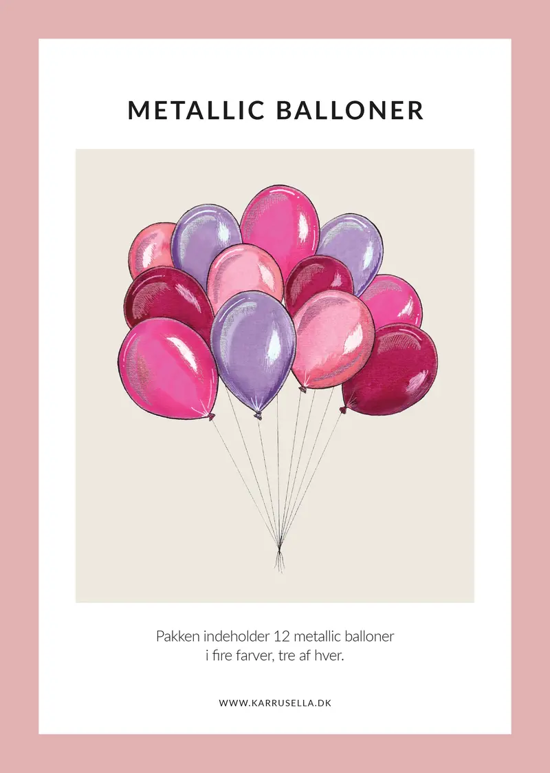 Ballonkit, lyserøde nuancer
