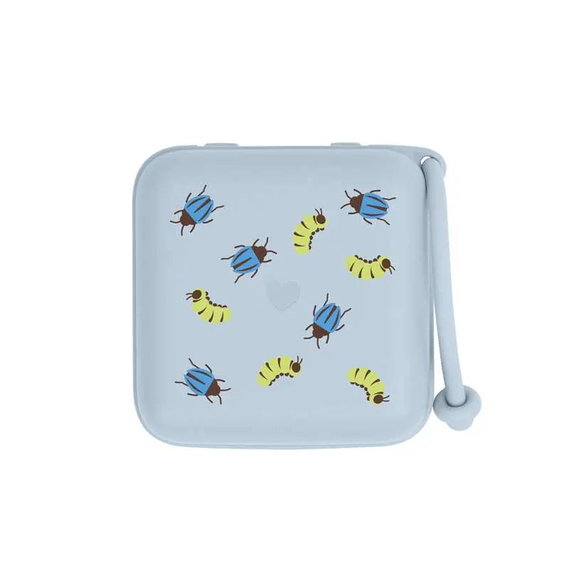 BIBS Accessories - Pacifier Box - Caterpillar Beetle Studio - Baby Blue