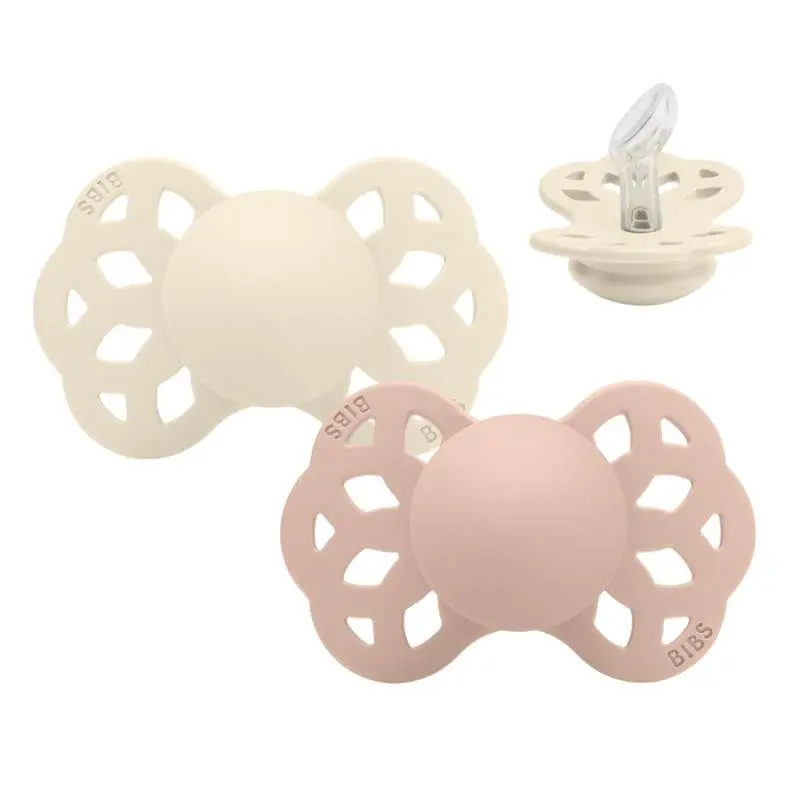 BIBS Anatomisk Infinity Sut - 2-Pak - Str. 1 - Silikone - Ivory/Blush