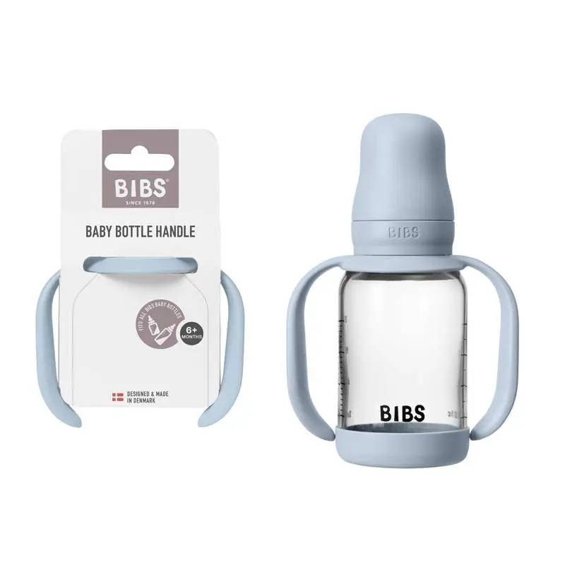 BIBS Bottle - Tilbehør - Flaskehåndtag til Sutteflaske - Baby Blue