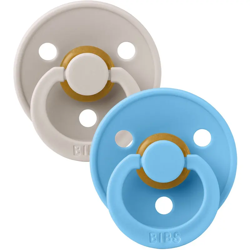 Bibs Mushroom/Breeze Sut Colour 2 Pack Latex