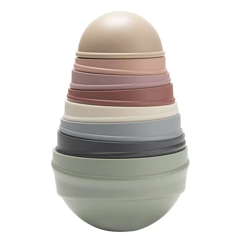 BIBS Play - Wobbly Tower - Tumletårn - Pastel Rainbow