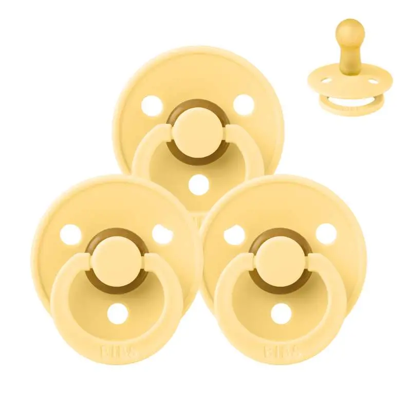 BIBS Rund Colour Sut - Sampak - 3 stk. - Str. 2 - Pale Butter