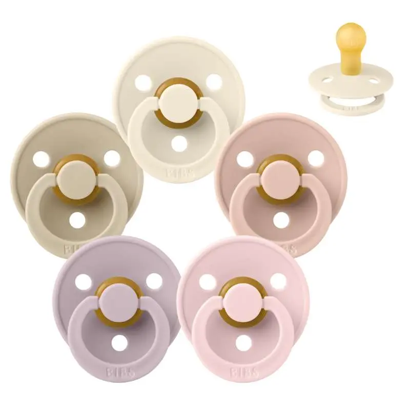 BIBS Rund Colour Sut - Sampak - 5 stk. - Str. 1 - Soft and Gentle