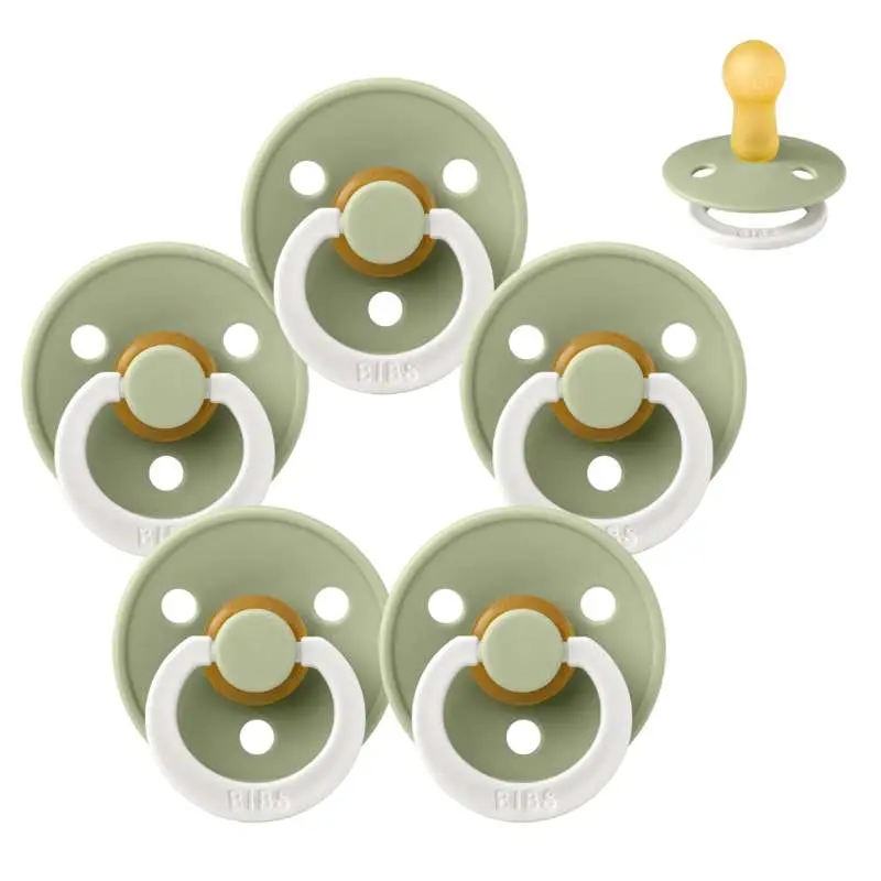 BIBS Rund Colour Sut - Sampak - 5 stk. - Str. 2 - GLOW - Sage