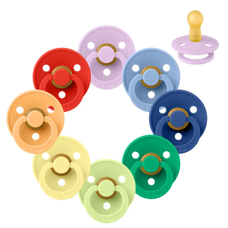 BIBS Rund Colour Sut - Sampak - 8 stk. - Str. 2 - Colours of The Rainbow