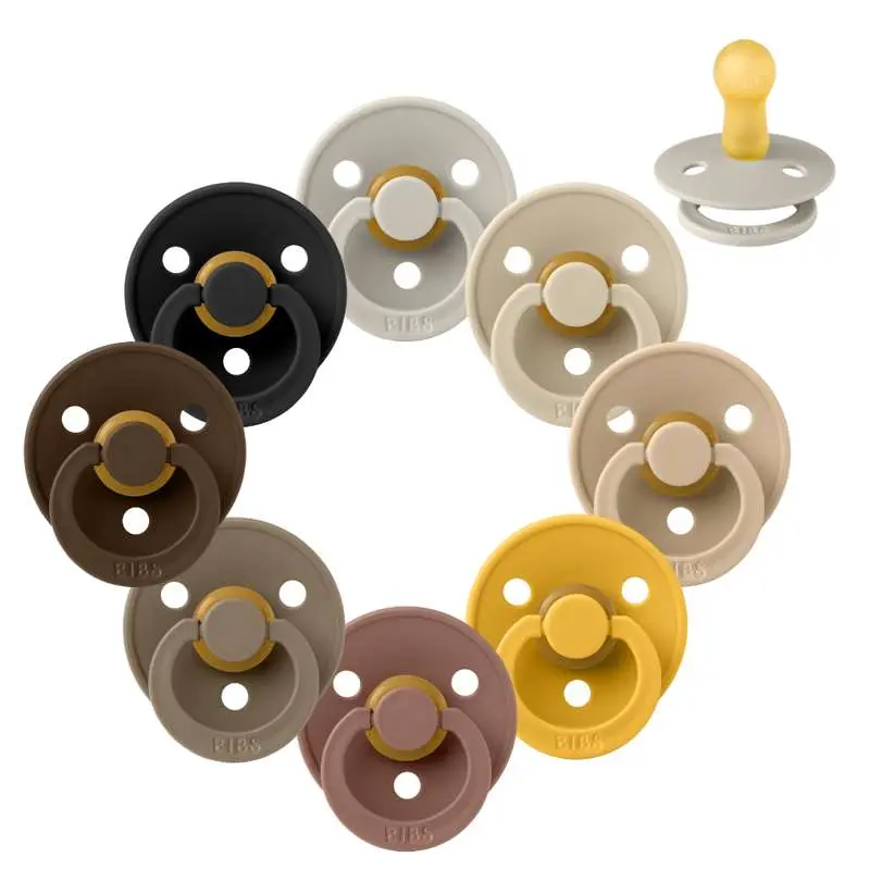 BIBS Rund Colour Sut - Sampak - 8 stk. - Str. 2 - Teddy Bear