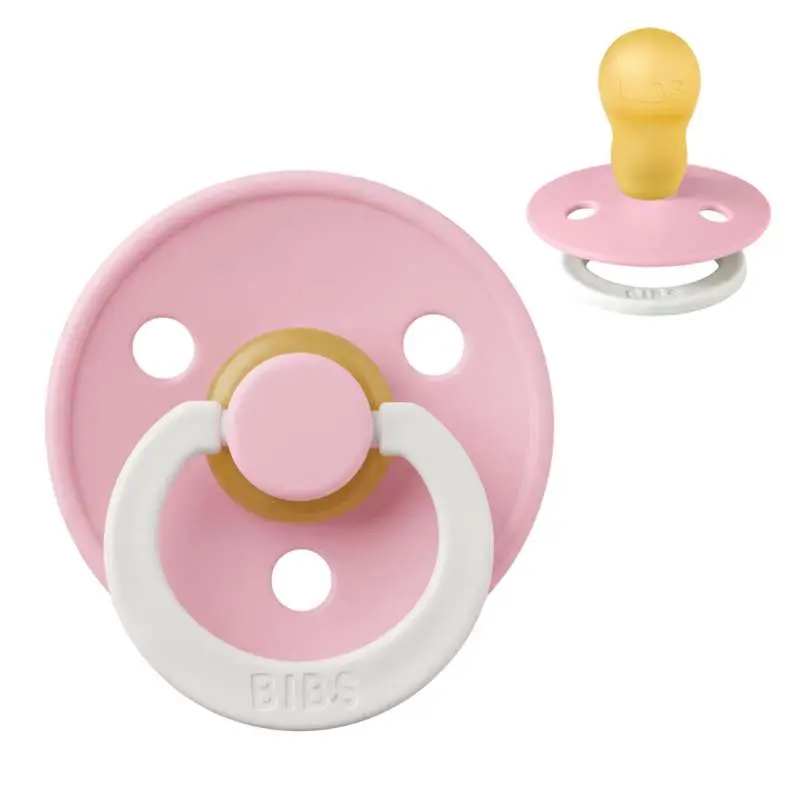 BIBS Rund Colour Sut - Str. 3 - Naturgummi - GLOW - Baby Pink