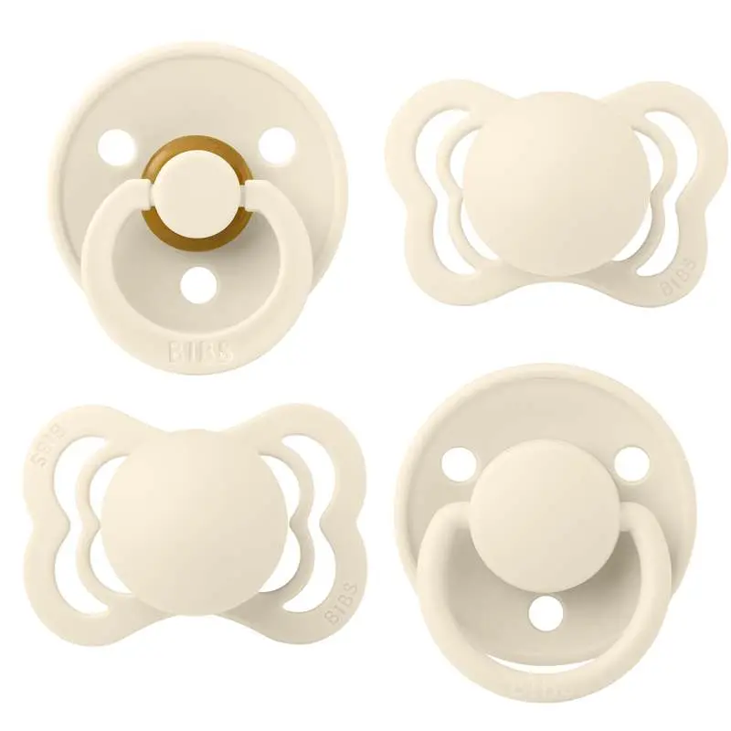 BIBS Try-It Collection - 4 Forskellige Sutter - Str. 2 - Ivory