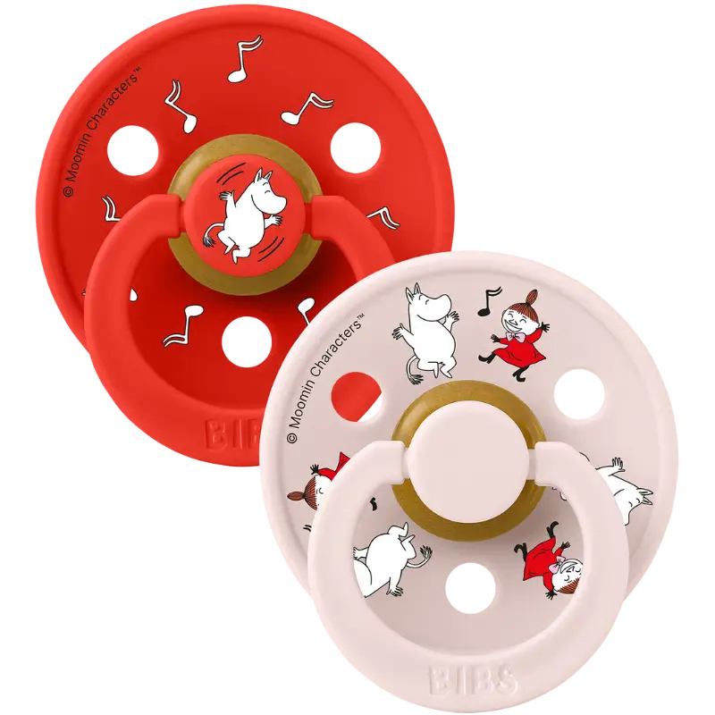 Bibs x Moomin Pacifier Colour 2 pack Dancing Latex Size 1 Candy Apple mix