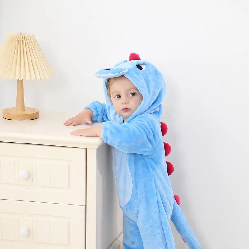 Blå T-Rex Børnekostume