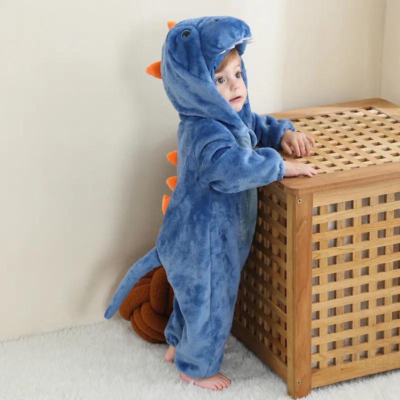 Blå T-Rex Børnekostume
