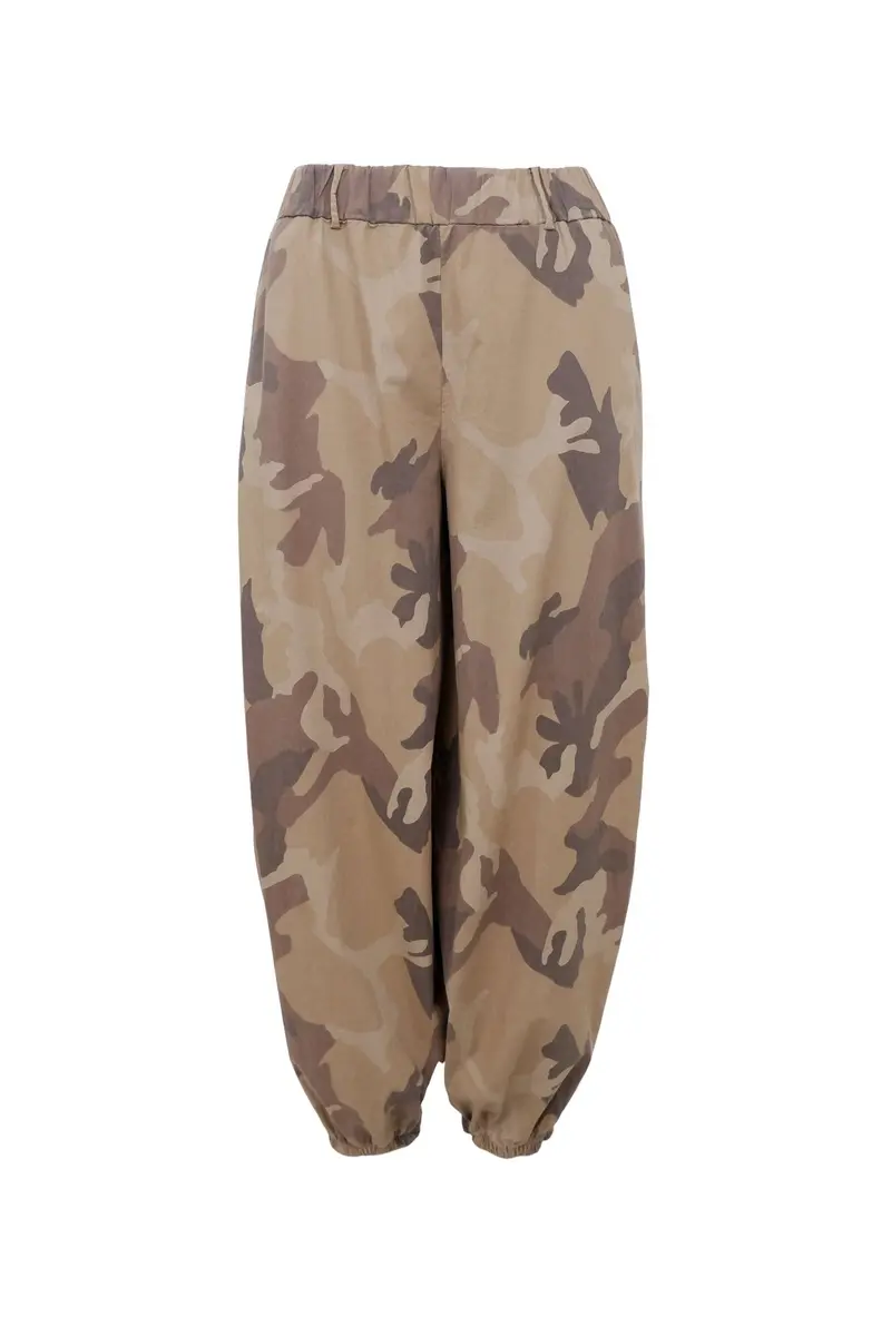 Black Colour - Bcally Balloon Pant 41202 - Brown Camouflage
