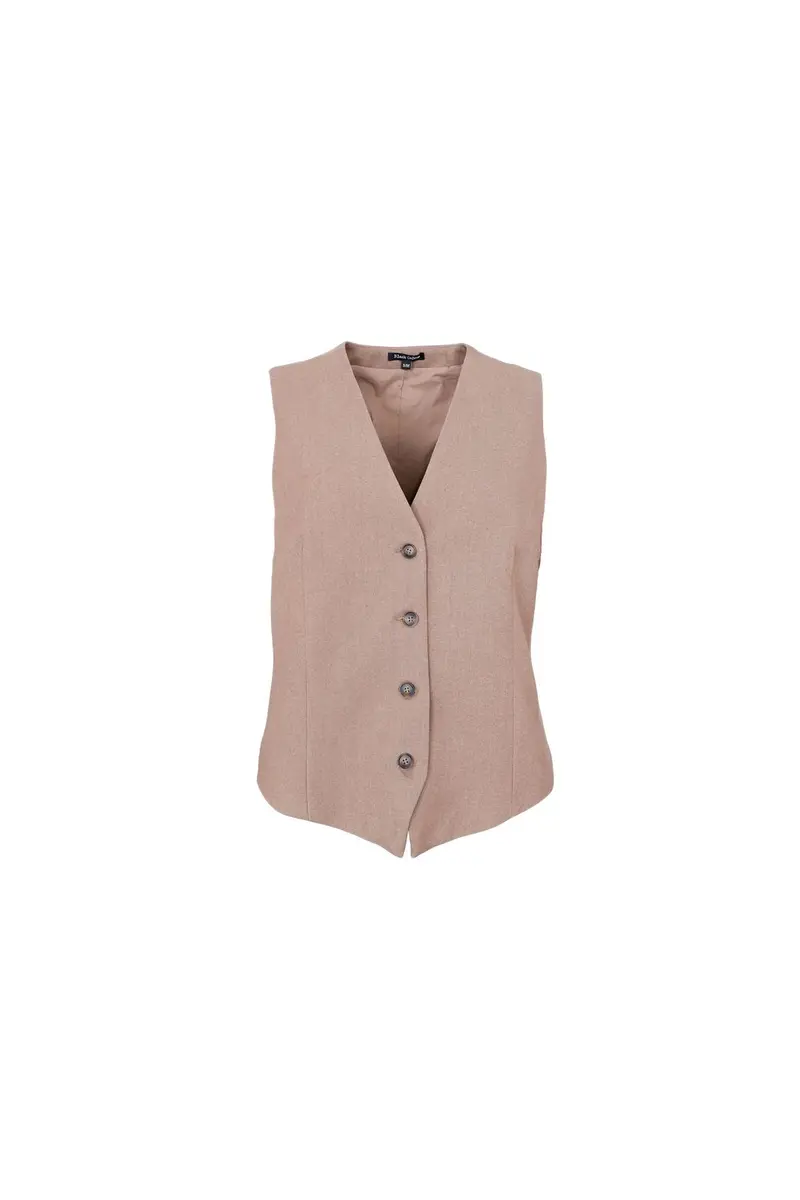 Black Colour - Bcamina Tailored Vest 41237 - Latte