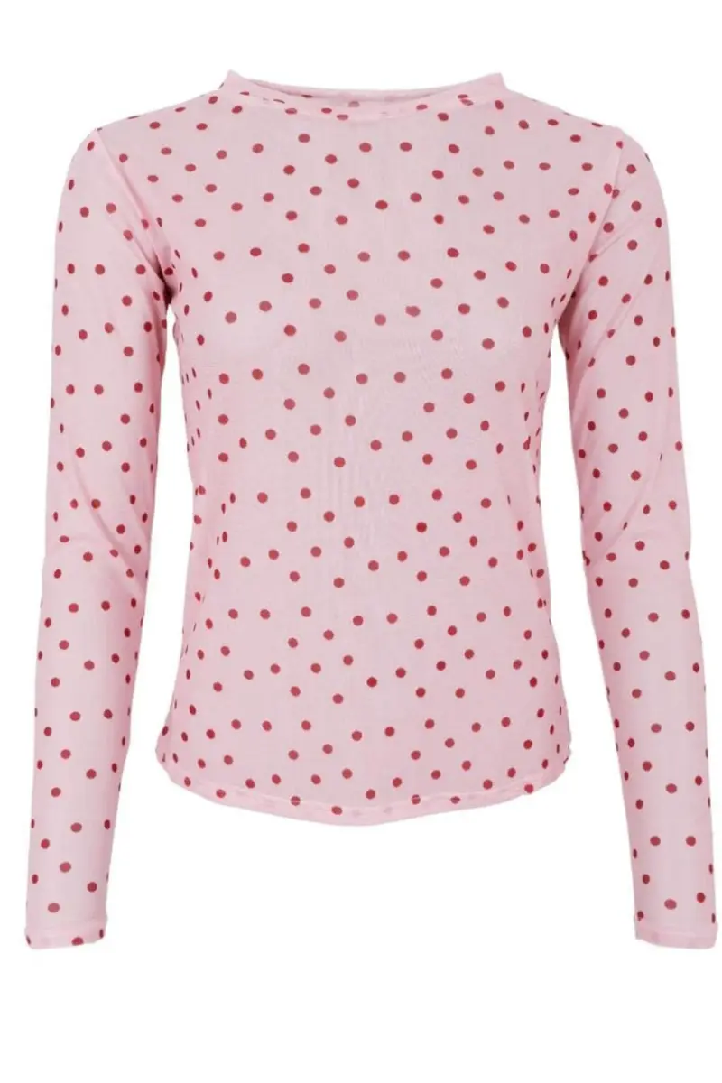Black Colour - Bcannie Mesh Blouse 3846 - Shirts - Rose Dot