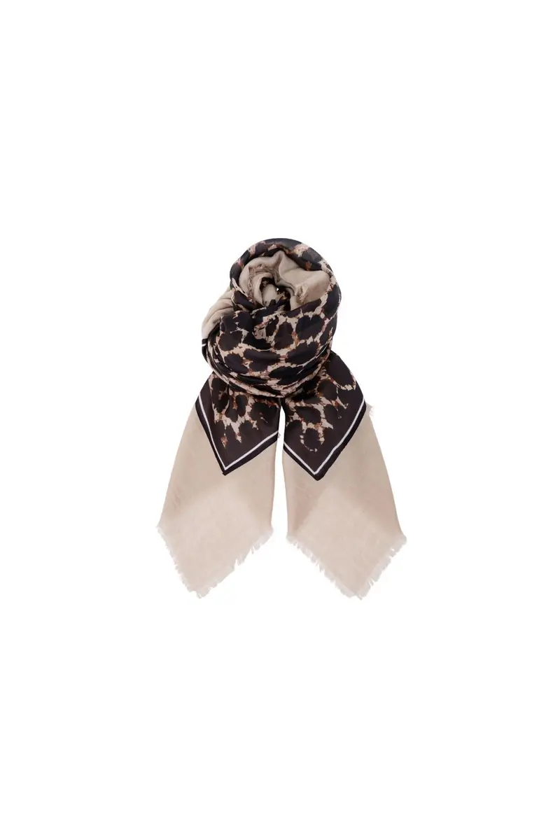 Black Colour - Bcbaylee Deluxe Scarf 208458 - Leopard