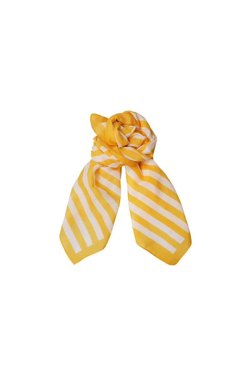 Black Colour - Bccamille Mini Scarf 3681 - Sun Yellow