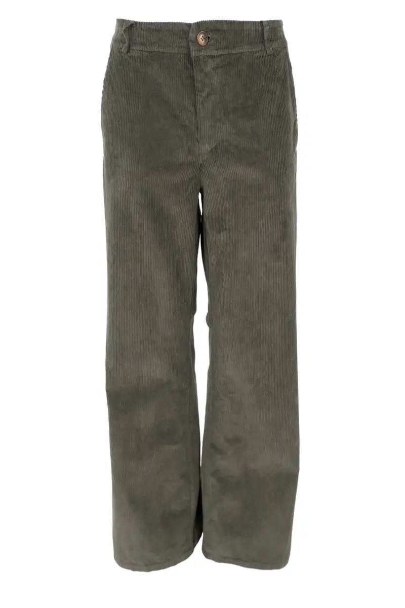 Black Colour - Bccora Corduroy Box Pant 40676 - Army