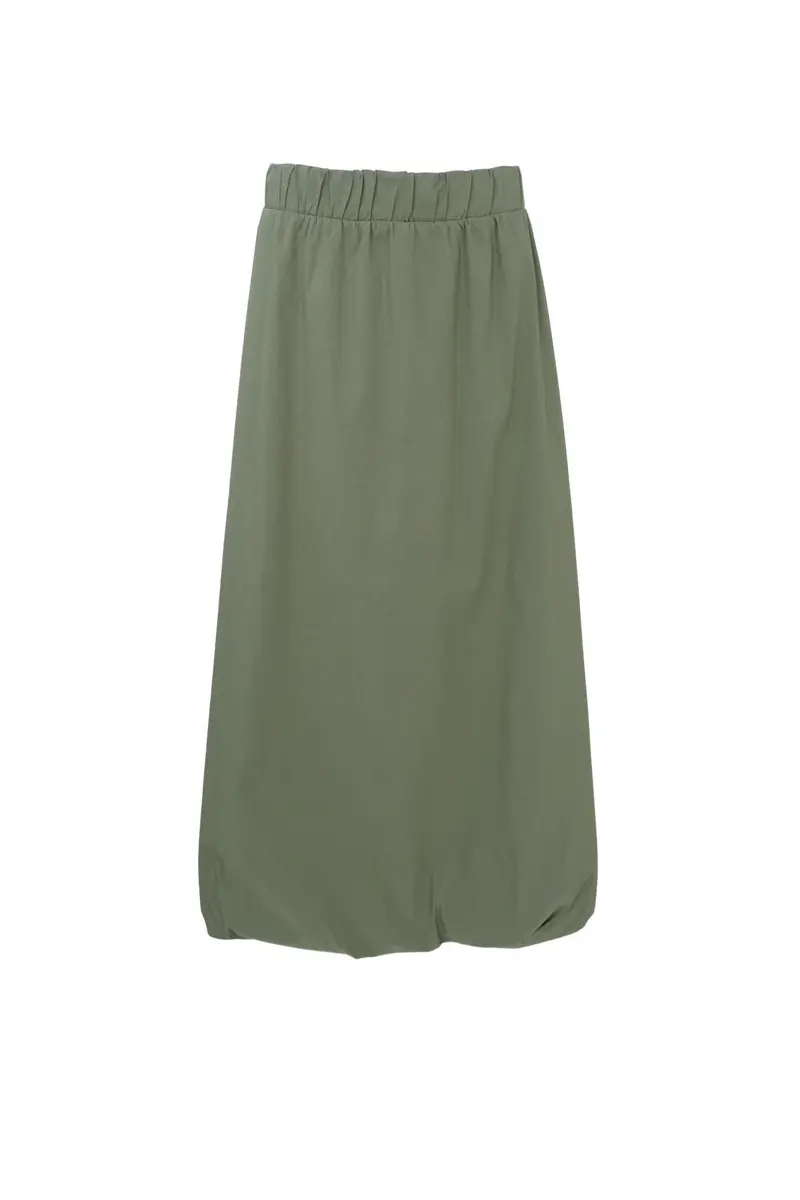 Black Colour - Bcdavina Balloon Skirt 41290 - Army