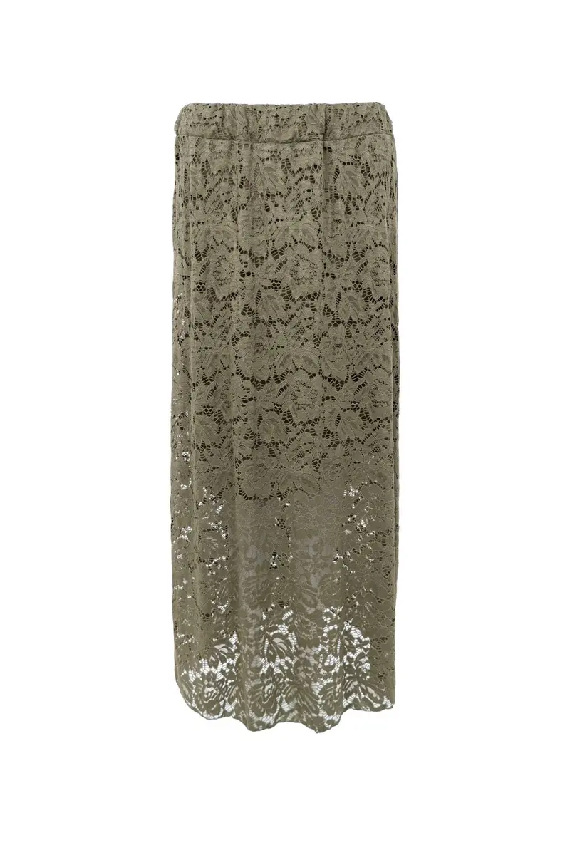 Black Colour - Bcdebbie Lace Skirt 41080 - Army
