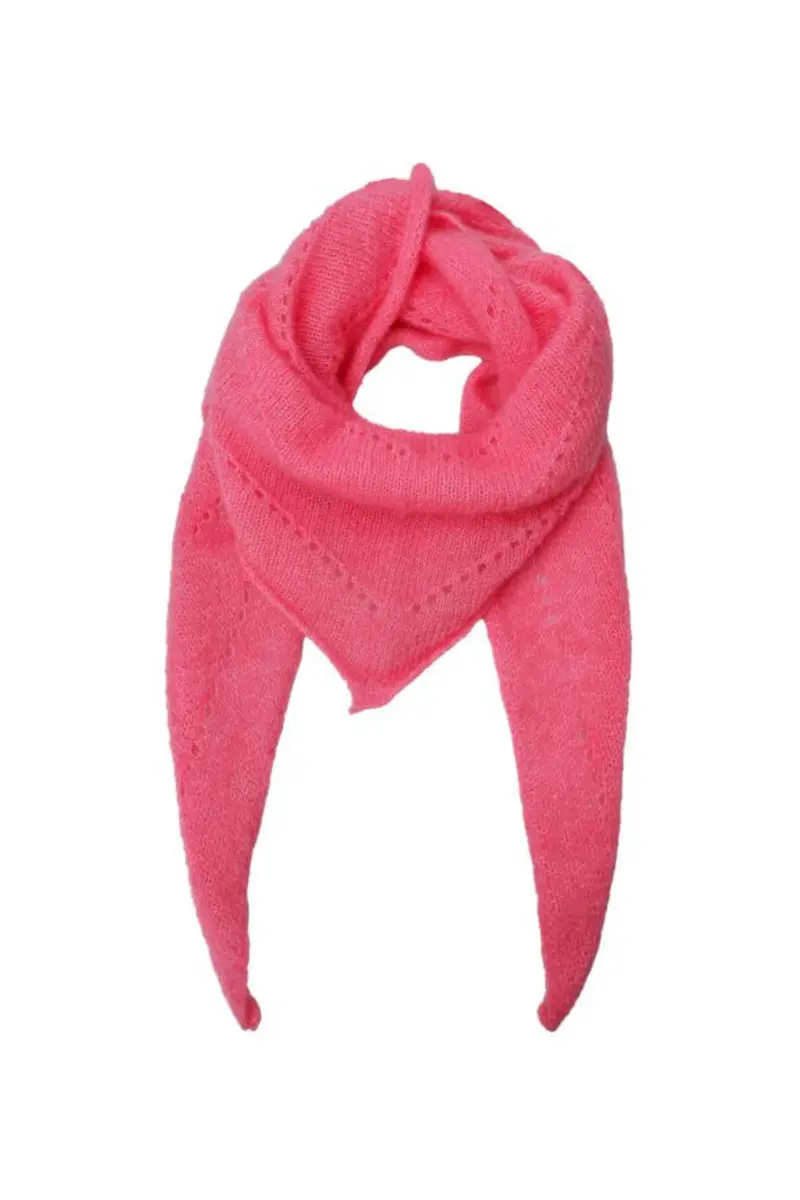 Black Colour - Bcdell Knitted Mini Scarf 208327 - Raspberry