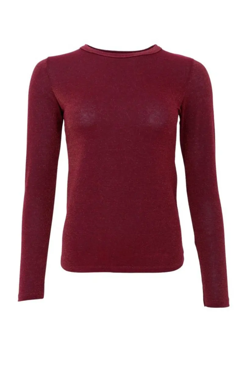 Black Colour - Bcfaye Lurex Blouse 3739 - Shirts - Plum