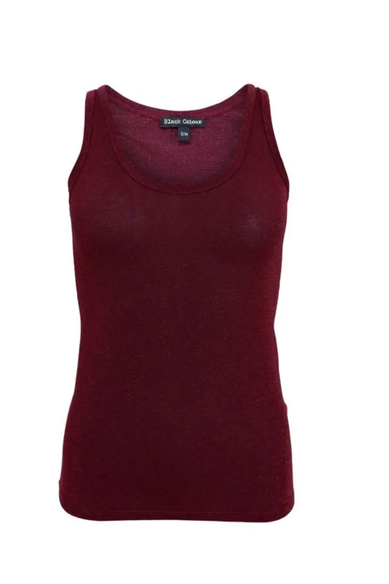 Black Colour - Bcfaye Lurex Top 40055 - Shirts,Musthaves - Plum