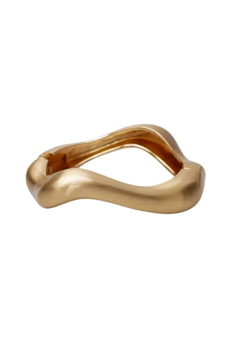 Black Colour - Bcflow Matt Bangle 4524 - Matt Golden Coloured