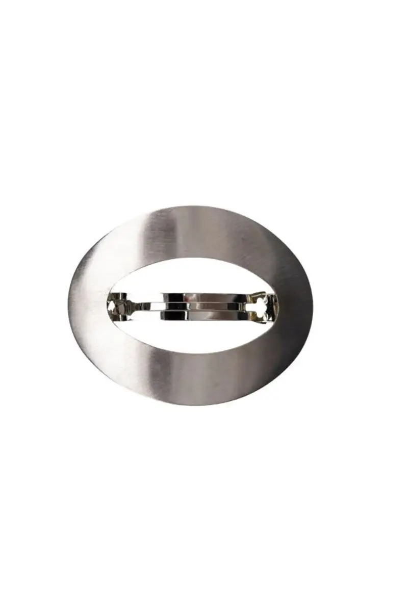 Black Colour - Bcflow Matt Big Hair Clip 6030 - Matt Silver Coloured